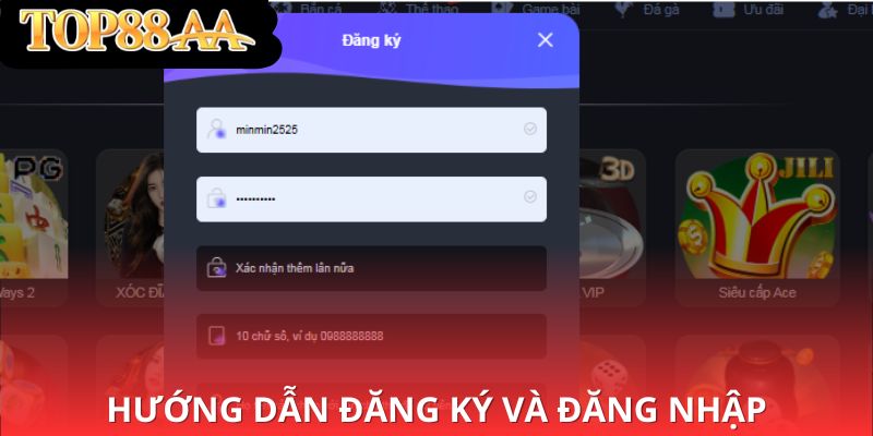 Hướng dẫn đăng ký và đăng nhập