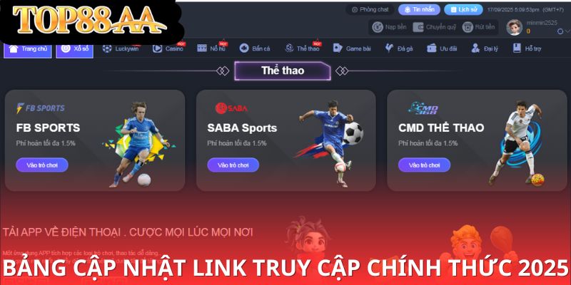 Bảng cập nhật link truy cập chính thức 2025