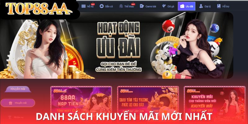 Danh sách khuyến mãi mới nhất