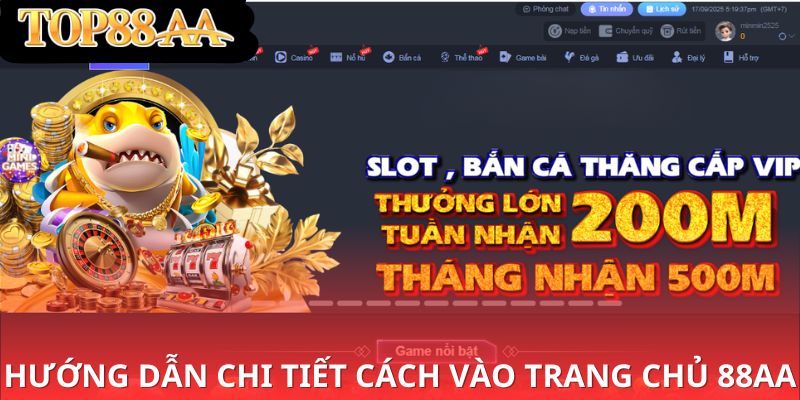 Hướng dẫn chi tiết cách vào trang chủ 88aa