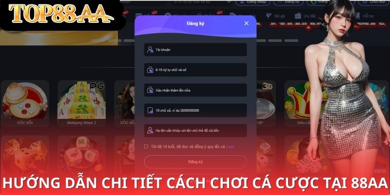 Hướng dẫn chi tiết cách chơi cá cược tại 88AA