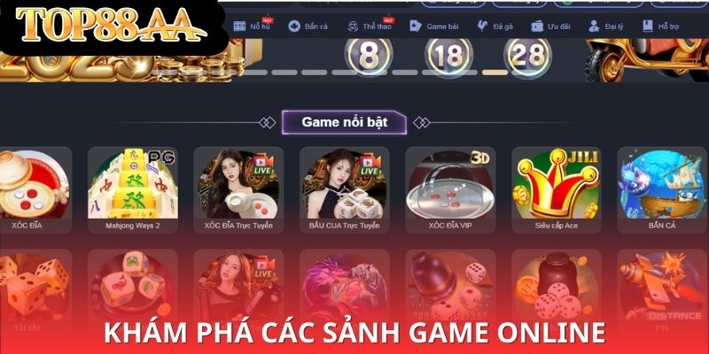Khám phá các sảnh game online